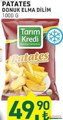 TARIM KREDİ DONUK ELMA DİLİM PATATES 1000 G TARIM KREDİ DONUK ELMA DİLİM PATATES 1000 G